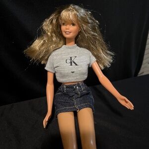 Cute Vintage 1996 Mattel Calvin Klein Jeans Barbie Doll